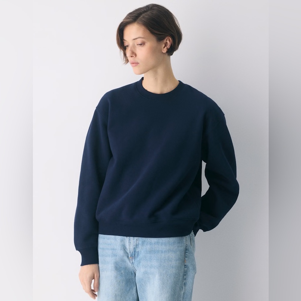 Aritzia Cozy Sweatfleece Perfect Crew Sweatshirt Admiral Size XXS